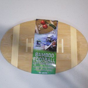 Bamboo Football Cutting/Charcuterie Board NWT